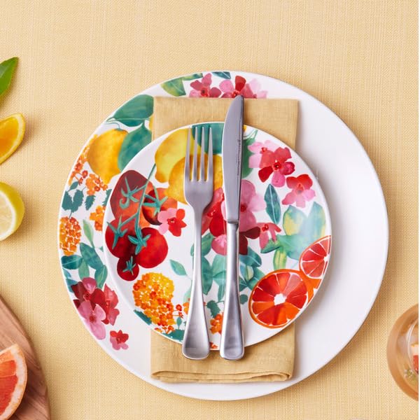 Maxwell & Williams Capri Dinnerware Set, 12-Piece (Includes 4 x dinner plates(27.5cm) and 4 x side plates(19cm) and 4 x bowls(19cm). Made from quality porcelain. Microwave and dishwasher safe)