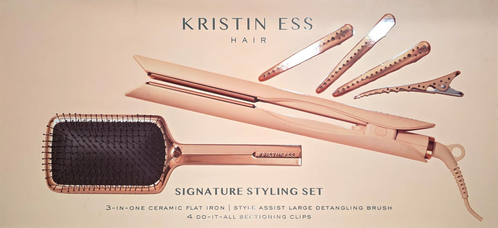 Kristin Ess Hair Signature Styling Gift Set 3-in-1 Ceramic Flat Iron