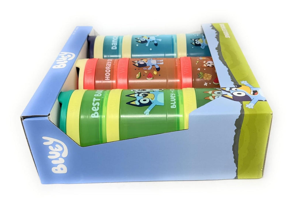 Whiskware Bluey Snack Stacks, Portable Snack Containers with Twist n' Lock™ System, BPA-Free