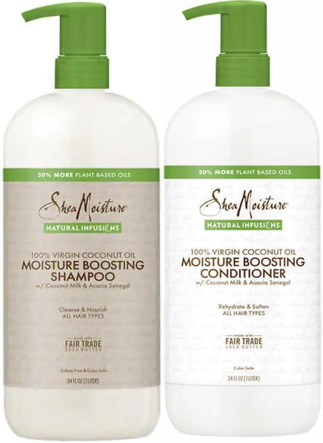 SheaMoisture Natural Infusions Hydrating and Moisture Boosting Shampoo & Conditioner Set, 34 fl oz, for Wavy, Curly, Straight Hair - Sets, Christmas Gifts