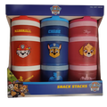 Whiskware Stackable Snack Containers for Kids and Toddlers, 3 partable snacking made easy for School and Travel, nickelodeon paw patrol